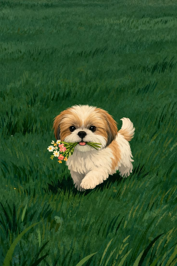 Shih Tzu in the Meadow